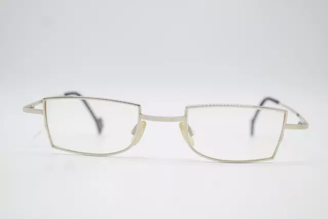 Vintage Brille Theo Belgium Haddock Silber Eckig Brillengestell eyeglasses