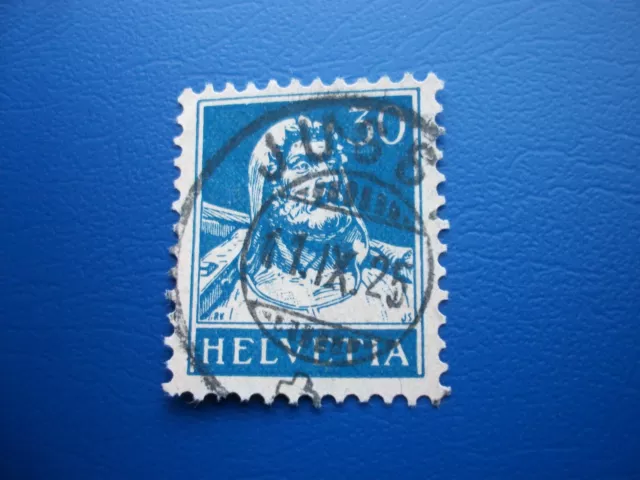 Schweiz, Helvetia, 1921, Mi-Nr.: 169, Tell, Farbänderungen, blau