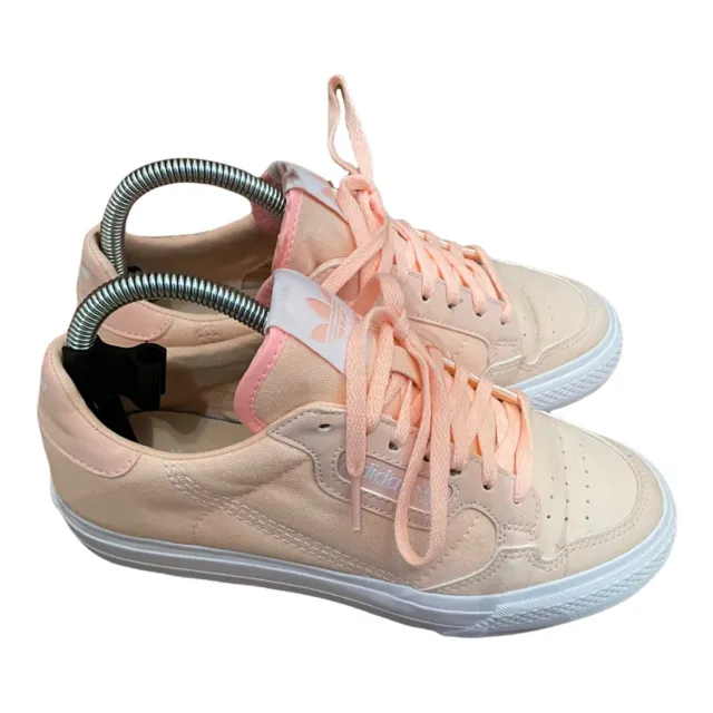 Adidas Originals Continental Vulc J Women's Trainers -  UK Size 4.5 Pink/ Peach
