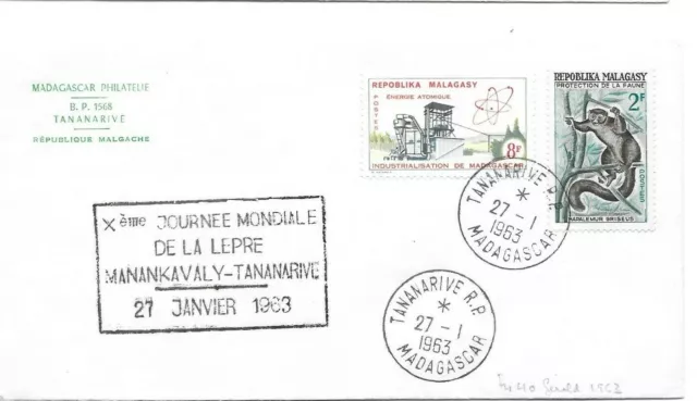 L8831 Rep Malagasy Lepre Fdc 1963 Industry - Monkey