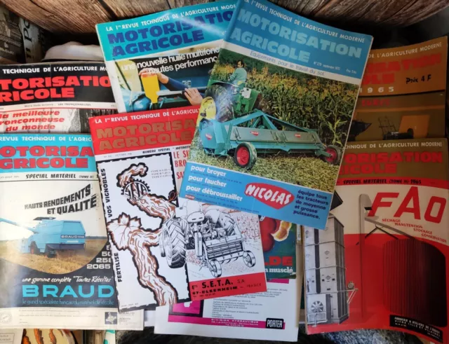 Lot revues Motorisation Agricole de 1965 à 1974