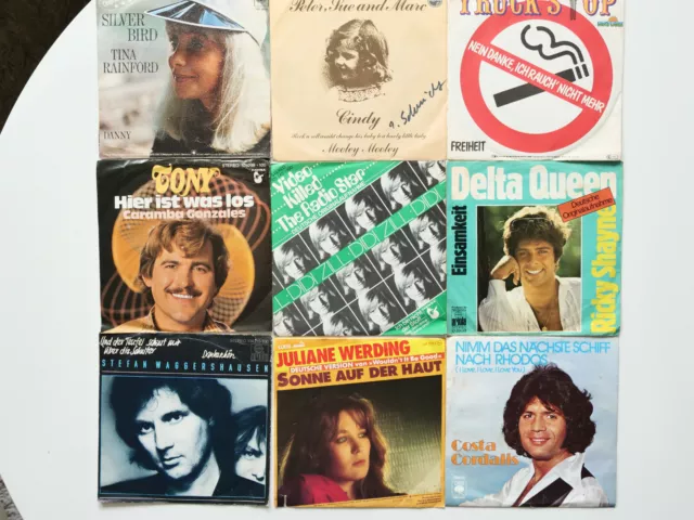 63 Stück deutscher Schlager Vinyl-Singles 7" 60er-80er PAKET 3