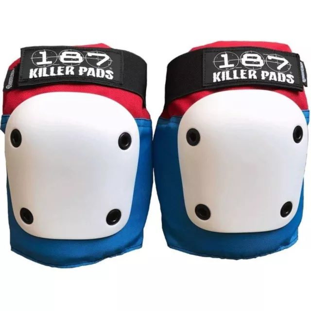 187 Pro Red White Blue Knee Pads