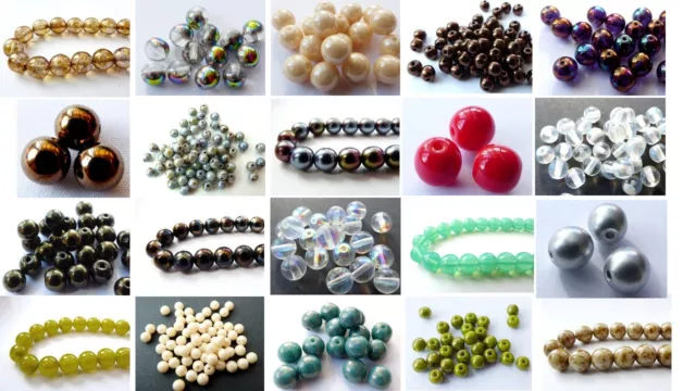 4 (mm) 5 (mm) 6 (mm) 10 (mm) CZECH GLASS ROUND SPACER BEADS