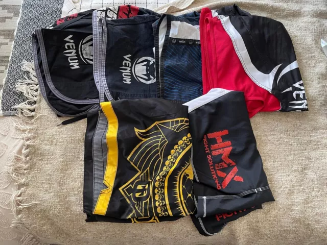 Lot of six mma and grappling shorts venum tapout size M L