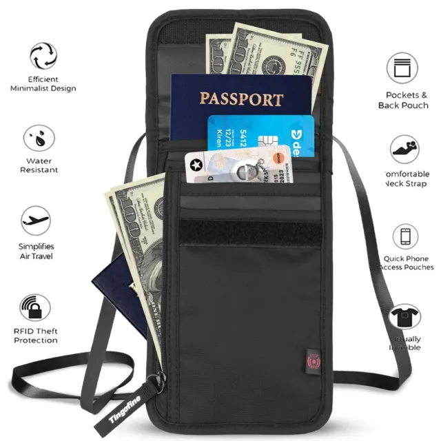 Slim Leather Passport Holder Cover Case Rfid Blocking Travel Wallet ID Card Case