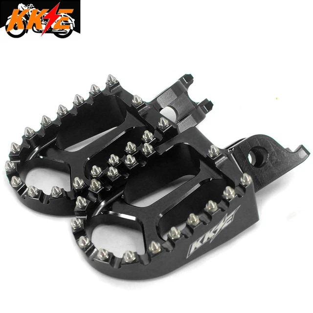 KKE Black CNC Footpeg Footrest for Honda CRF250R CR450R 2004-2021 CR250R 02-2013
