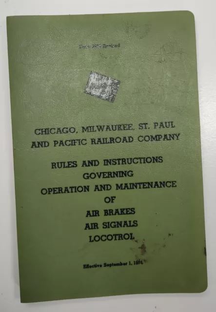 Chicago Milwaukee St. Paul And Pacific Railroad Company Rules & Instructions VTG
