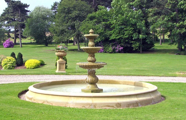 Decorative Cast Stone Large Triple Bowl Fountain FT40 from Acanthus
