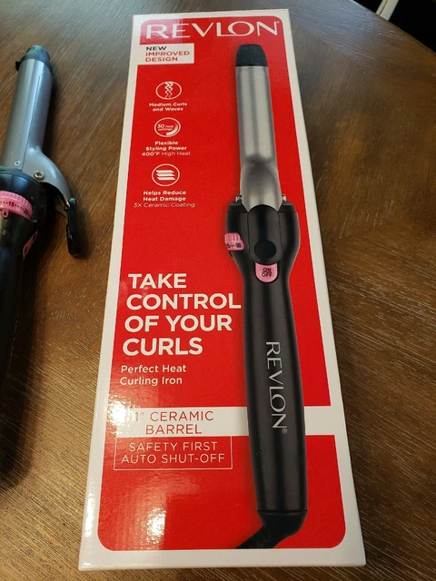 Revlon Perfect Heat Curling Iron 1" Barrel Black/Pink Version Revlon Perfect Heat Curling Iron 1" Barrel Black/Pink Version