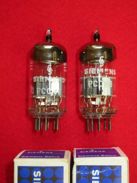 Matched pair PCC88 SIEMENS NOS DJ8 # Röhre Tube NEW 7DJ8 Valve Valvula Test Paar