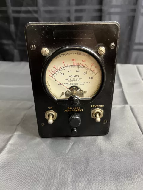 Vintage Bell Systems Points Megohms-Ohms Gauge KS-8455L2 Testing Tool