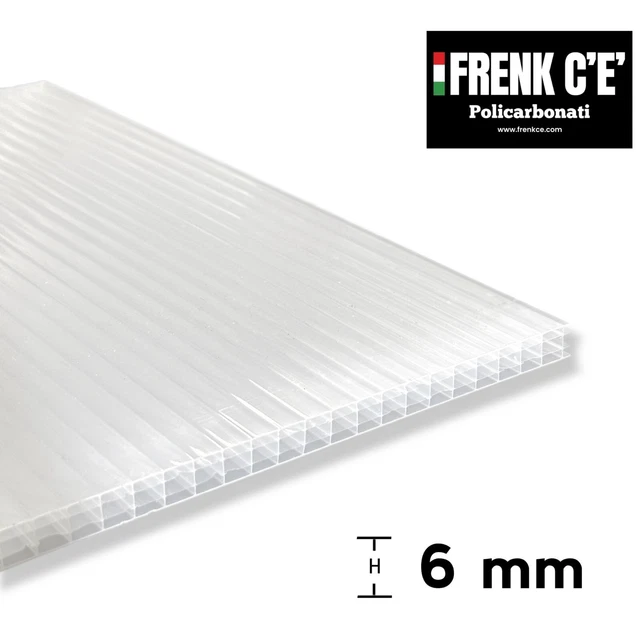 Profilo Giunzione H In PC Alveolare UV Protetto - Lunghezza 1 M, Spessore 16 Mm