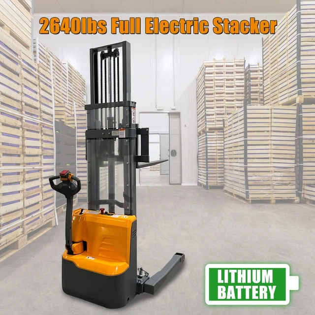 APOLLOLIFT Lithium Battery Powered Full Electric Pallet Stacker 2640lbs W/ 118"