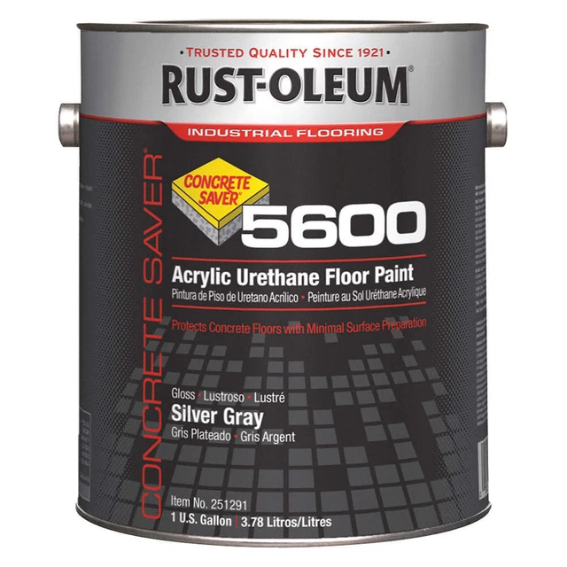 RUST-OLEUM 251291 Floor Paint,Silver Gray,1 gal,Can