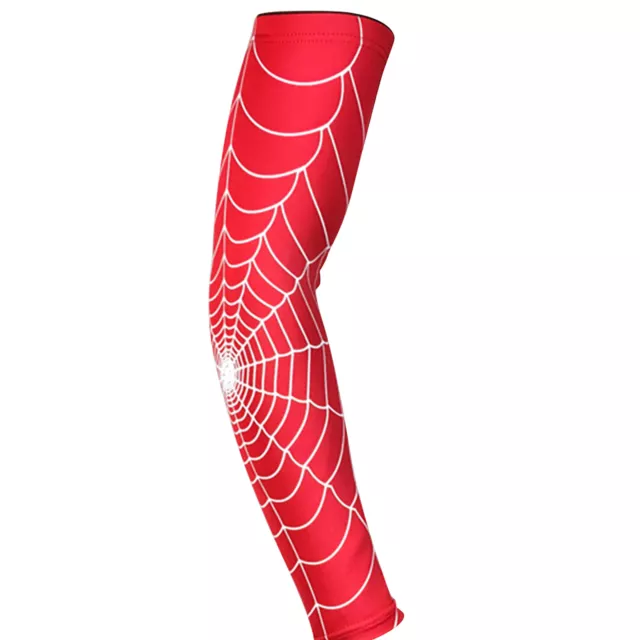 Athletic Sleeves Spider Web Pattern Moisture Absorption Uv Sun Protection