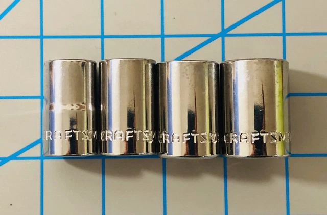 CRAFTSMAN  4 pc Socket Set 1/2" Drive 12pt 9/16 - 3/4" SAE 47503 - 47508 (S10)