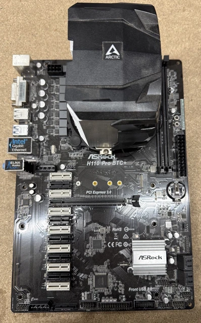 ASROCK H110 PRO BTC+ Crypto Mining Motherboard + i5-7500 £50.00 ...