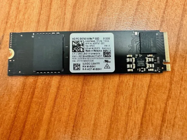 512GB WD SN740 M.2 2280 PCIE Gen4.0X4 NVME SSD