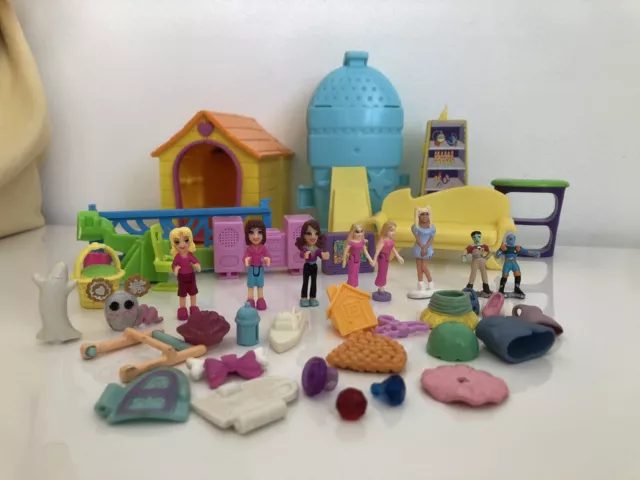 Mixed lot of Fashion Polly Pocket, dog house and accessories