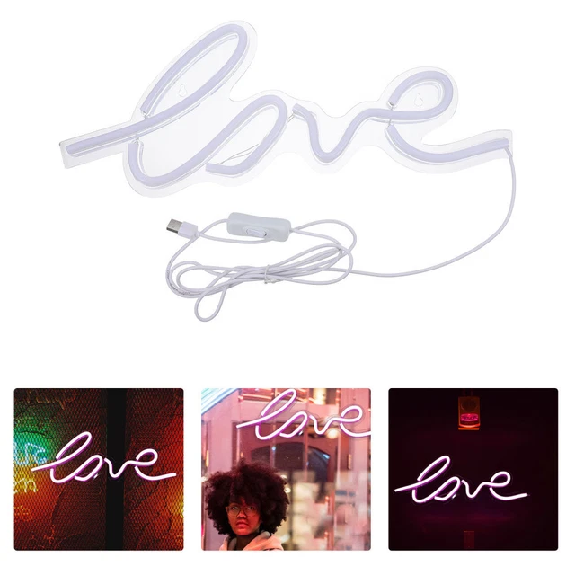 NEON SIGN DECOR Love Modeling Lamp Christmas Led Lights Lighting £19.65