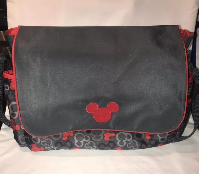 Mickey Mouse Large Diaper Bag Carry Tote w Changing Pad Baby Disney 10x15