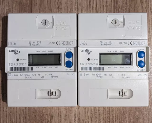 COMPTEUR ELECTRIQUE LANDIS + Gyr Tres Bon Etat Simple Et Double Tarif EUR 19,00 PicClick FR