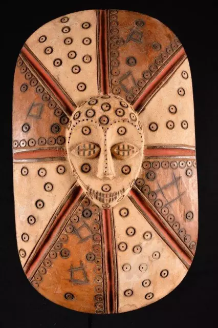 19055 African Authentic Lega Bow Mask DR Congo