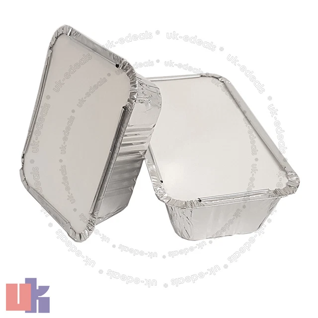 ALUMINIUM FOIL HOT Food Containers Box With Lids Perfect For Home ...