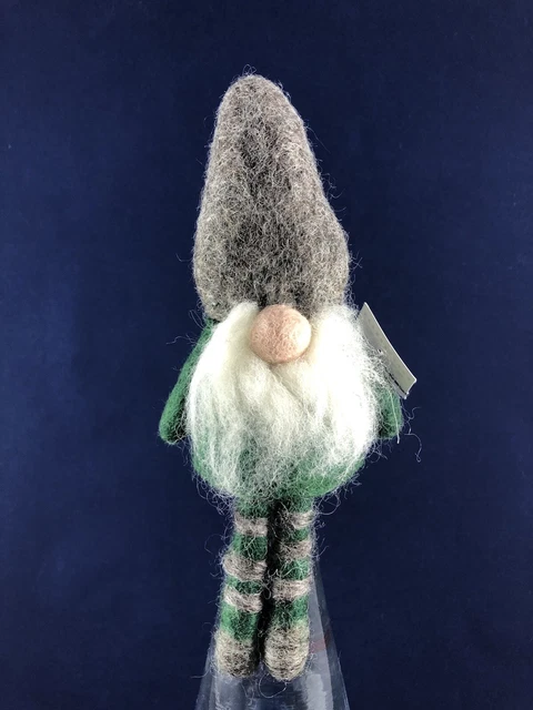 Pottery Barn Holiday Handmade Felt Gnome Wine Bottle Topper Wool Figure