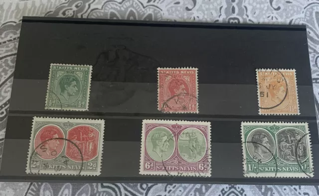 St Kitts/ Nevis stamps. Part set from 1938. Used.