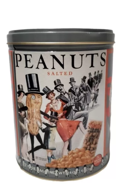 Vtg 1989 PLANTERS SALTED PEANUTS  Collectible Tin Can  MR. PEANUT. Limited Editi