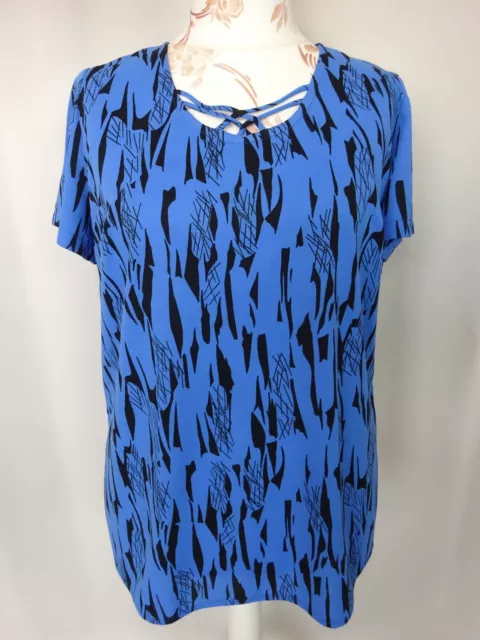 Jolie Camicia Stampato Blu Taglio Casual Taglia XL FR48 US16 UK20