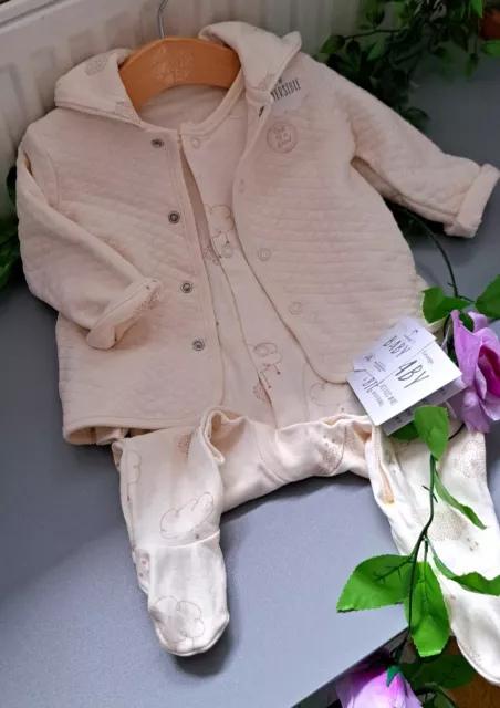 Tuta da pigiama unisex bambino 6-9 mesi nuovo con etichette George Supersoft e...