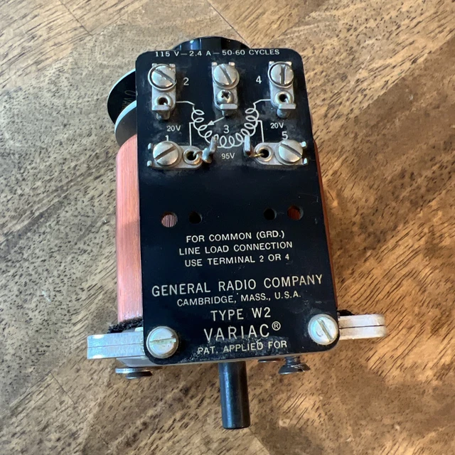 General Radio Company Type W2 Variac - EXCELLENT UNTESTED CONDITION