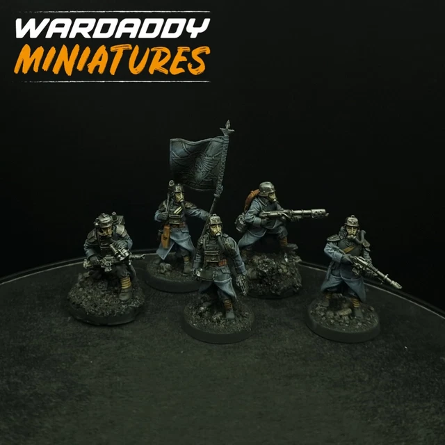 Figurines Warhammer 40K Forge World - Death Korps Of Krieg Command Squad - Neuves Non Peintes