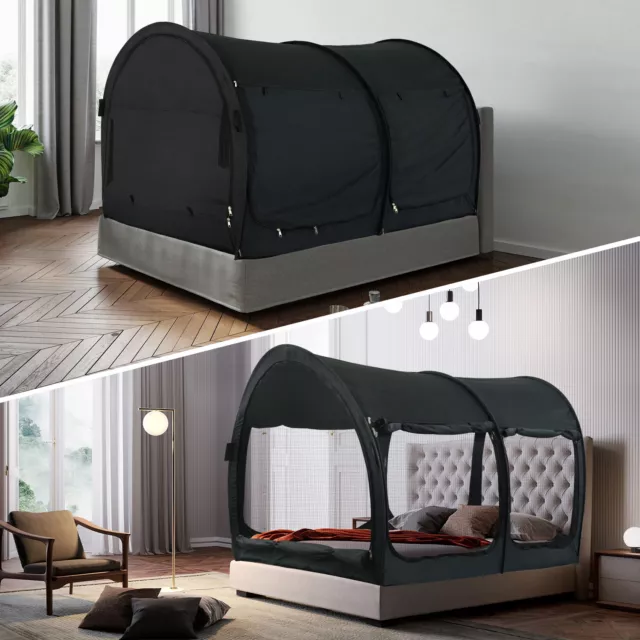Alvantor Pop Up Bed Canopy Tent Bed Curtains Privacy Space Sleeping Dream Tent