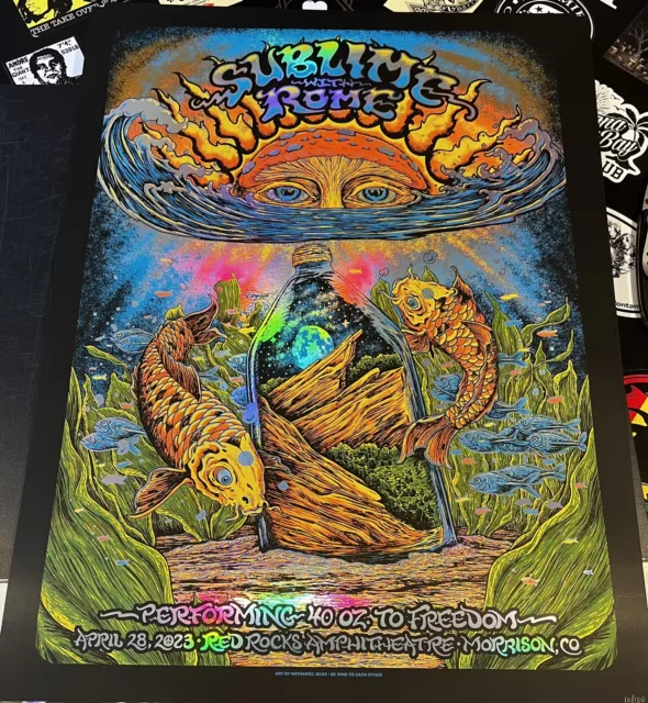 Sublime / Bone Thugs Foil - Red Rocks - 18x24 - M/NM - #100 Sublime / Bone Thugs Foil - Red Rocks - 18x24 - M/NM - #100