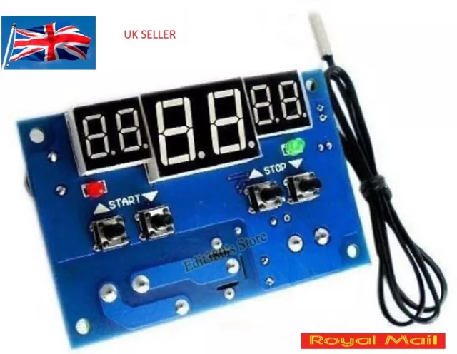Thermostat d'affichage numérique intelligent 12V 10A commutateur contrôleur de température #B2