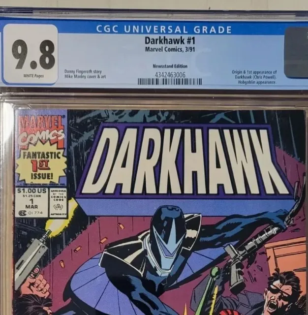 Darkhawk #1 Newsstand Variant CGC 9.8 1st Darkhawk (1991)