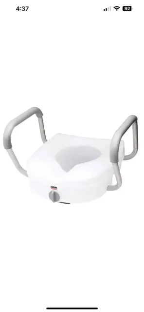 Carex Health Brands EZ Lock Raised Toilet Seat with Handles FGB311C0