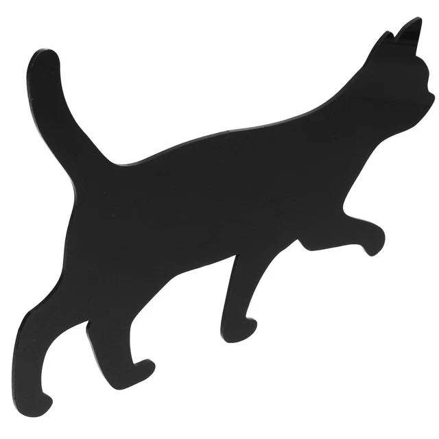 BLACK CAT WALL Art Ornament Voice Activated LED Lights Child £14.58