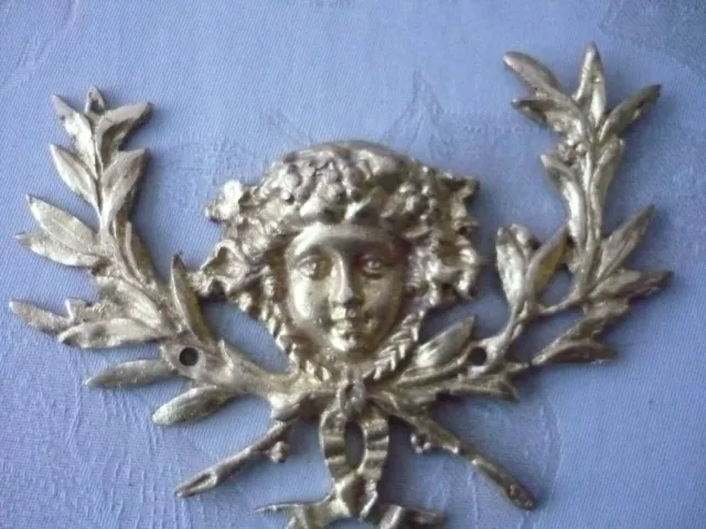 antique french furniture head  ornament set 19thcentury gilded bronze Louis XVI