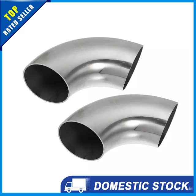 Universal OD 2.25" 90 Degree Mandrel Bend Elbow SS304 Stainless Steel Pack of 2