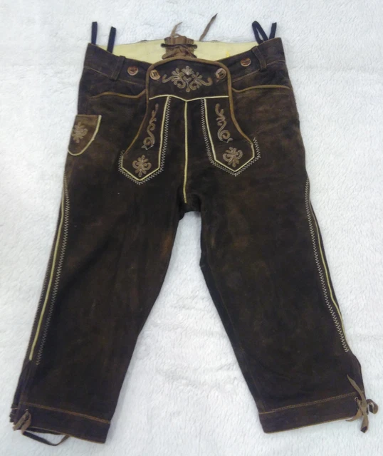 LEDERHOSEN Pantaloni corti da uomo di pelle scamosciata ALMSACH
