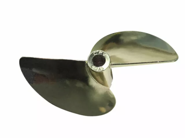 Imitation Gold Plated Aluminum Two-blade Propeller 1/4" D78xP1.4 RC Boat Blade