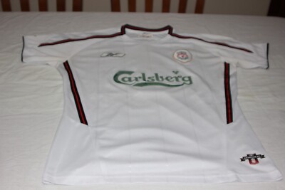 CAMISETA  FUTBOL OFICIAL VINTAGE LIVERPOOL MARCA REEBOK TALLA L CARLSBERG SHIRT 