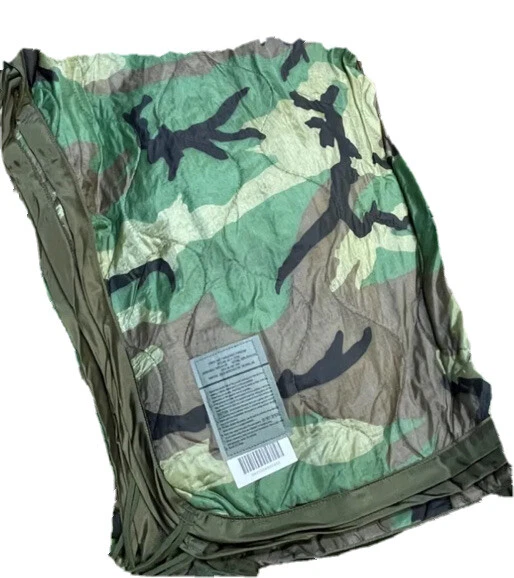 USGI Military Woodland Camo Poncho Liner WOOBIE Army Blanket NEW WITH TAGS
