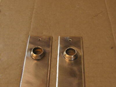 Lot of 2 Vintage Solid Brass  Face  plates w/ Key Hole 2