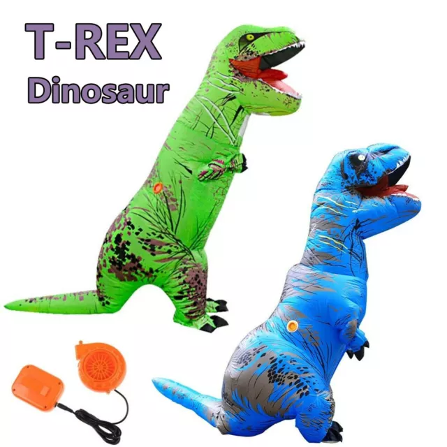 T-Rex Blow Inflatable Dinosaur Costume Adult Jurassic World Park Trex